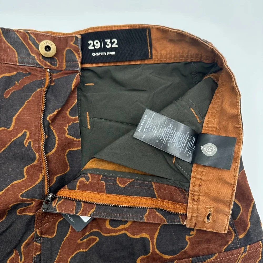 G-Star Raw R-3N Regular Straight Cargo Pants Rodeo Island Camo Ripstop 29x32 NEW